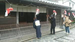 「草履で散歩」の撮影